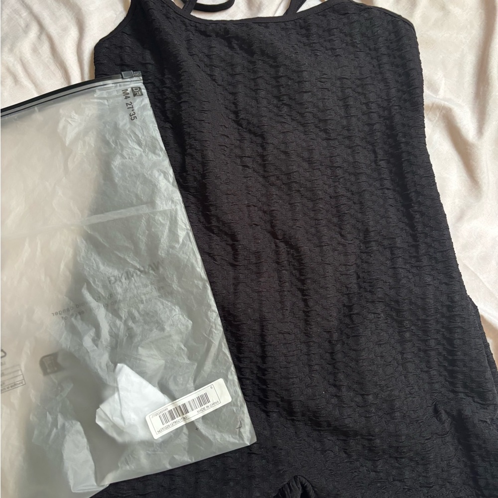 SHEIN Black Textured Jumpsuit